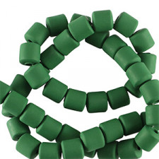 Polymer tube beads 6mm - Green